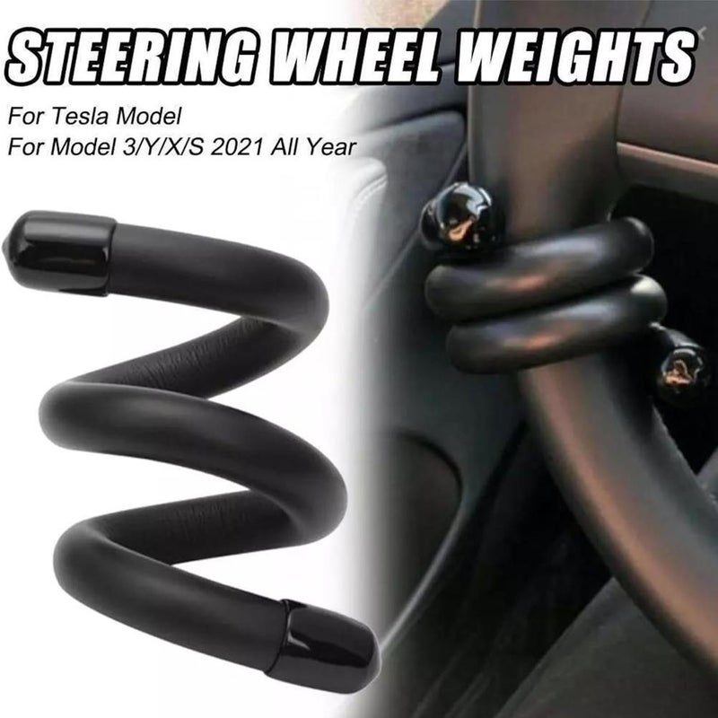 For Tesla Steering Wheel Weight for Tesla Steering Wheel Weight Autopilot – Adjustable Counterweight Ring, Flexible Alloy Core, Soft Foam, Black, Universal Fit (size Optional) (260g Black) - Image 5
